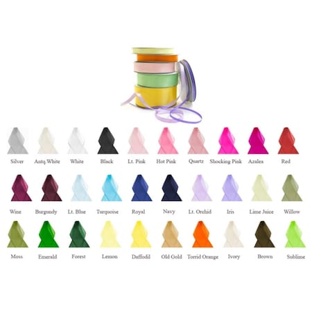 Papilion .5 in. Double-Face Satin Ribbon 100 Yards - Black PA394685